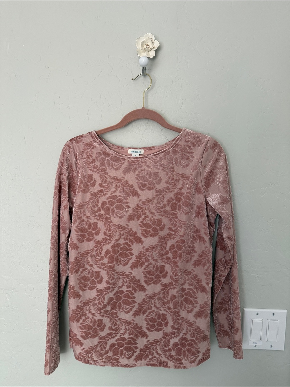 Sundance Dusty Rose Floral Long Sleeve Top